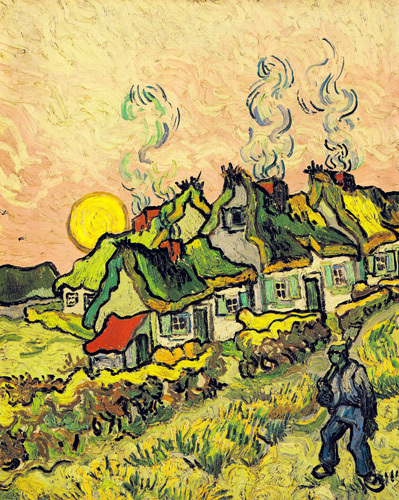 House and Figure, 1890 - Van Gogh Painting On Canvas